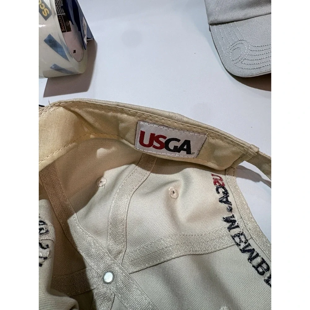 Lot of 2 USGA US Open Golf Hats 2012 Olympic Club 2016 Oakmont Adjustable